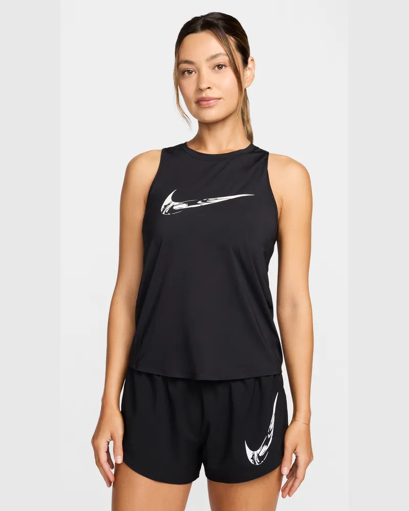 Nike One Dri-FIT-Lauftanktop mit Grafik (Damen) - Schwarz Schwarz