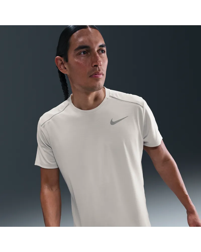 Nike Miler Kurzarm-Laufoberteil für Herren - Grau Grau