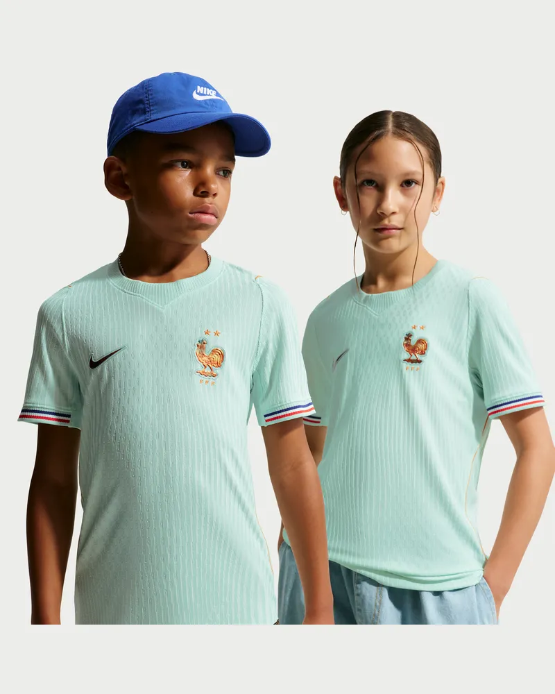 Nike FFF 2026 Auswärtsspiel  Aero-FIT authentisches Fußballtrikot (ältere Kinder) - Grün Grün