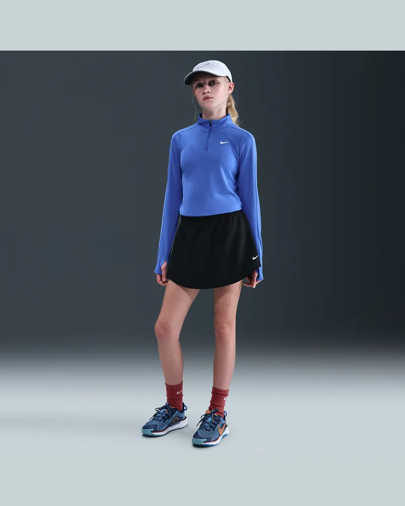 Nike One Dri-FIT-Skort mit hohem Bund (ältere Kinder, Mädchen) - Schwarz Schwarz
