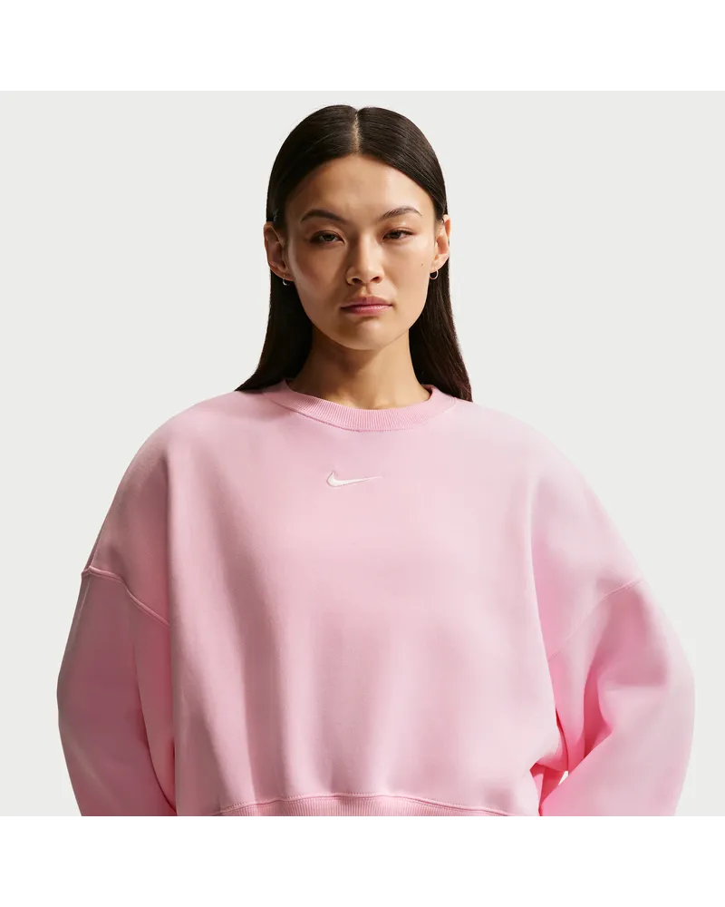 Nike Phoenix Fleece Over-Oversized Rundhals-Sweatshirt für Damen - Pink Pink