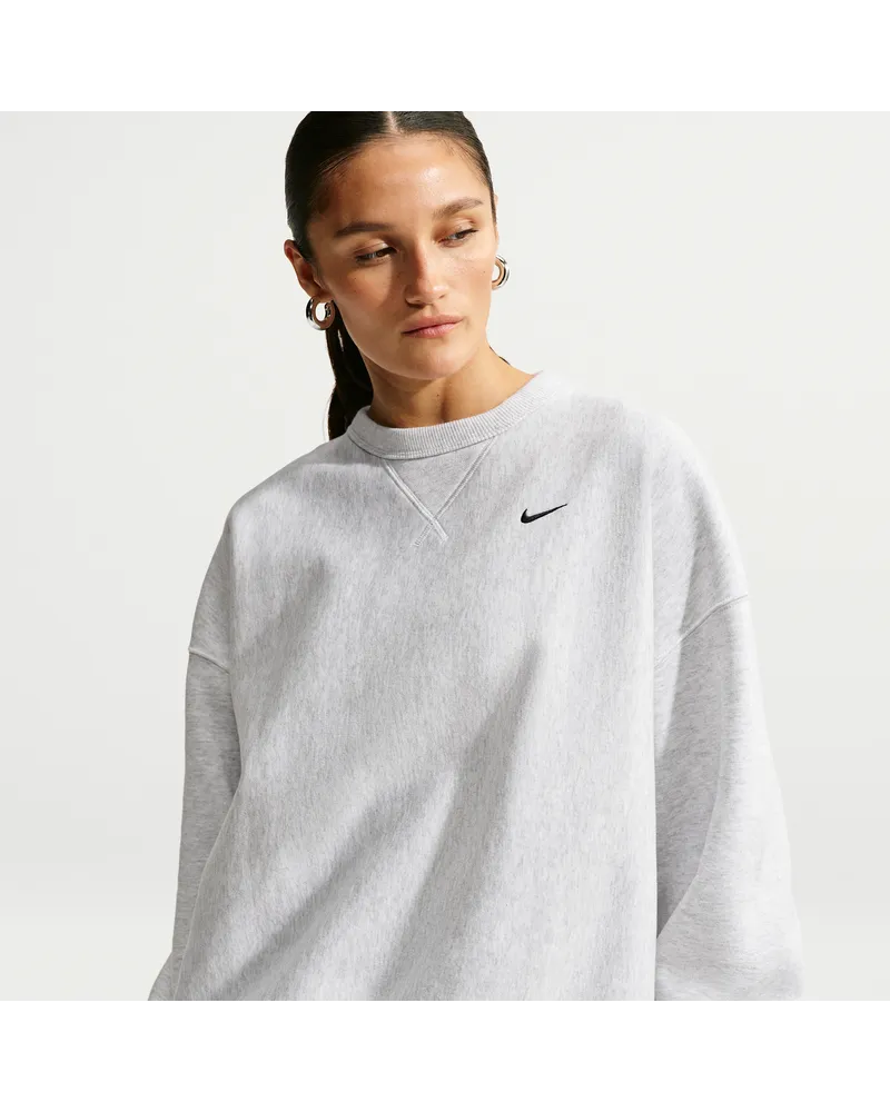 Nike Studio Fleece Heavyweight Oversize-Rundhalspullover (Damen) - Braun Braun