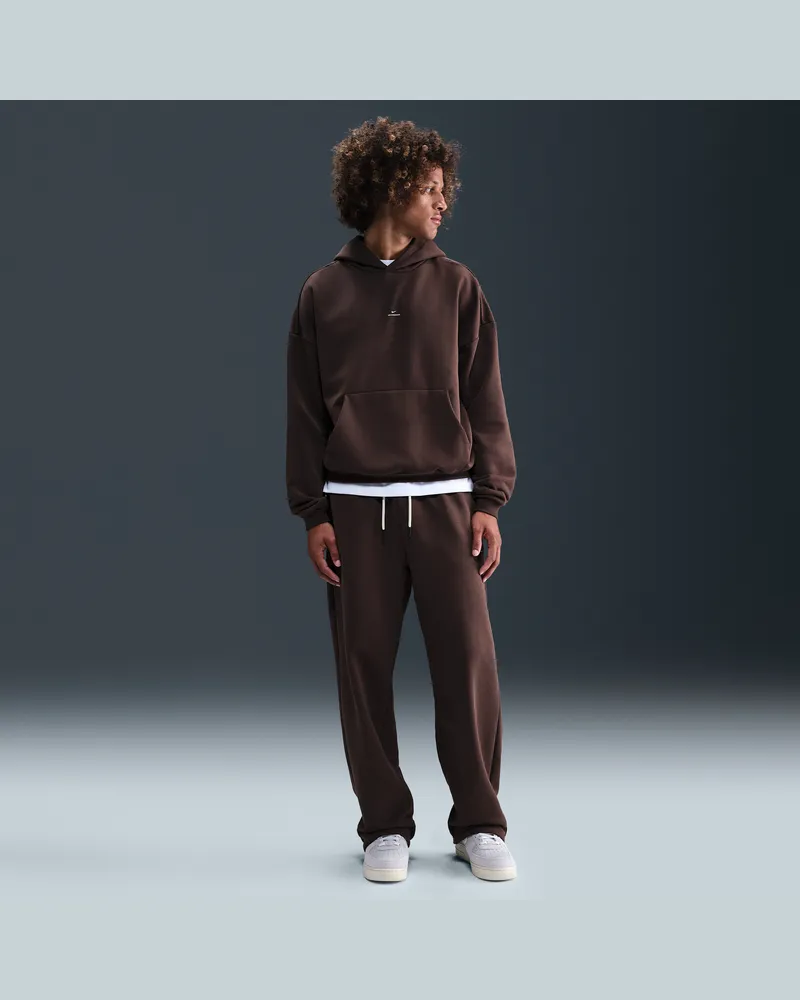 Nike Standard Issue angeraute Therma-FIT-Basketballhose mit offenem Saum (Herren) - Braun Braun