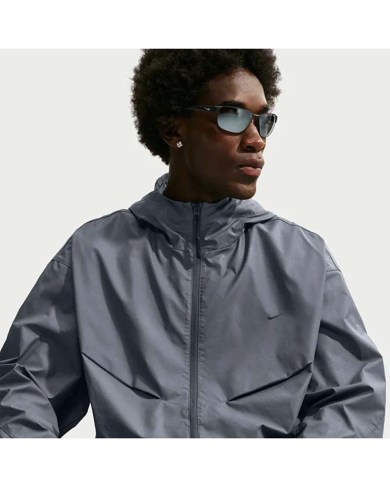 Nike Tech lockere reflektierende Jacke mit durchgehendem Reißverschluss (Herren) - Blau Blau