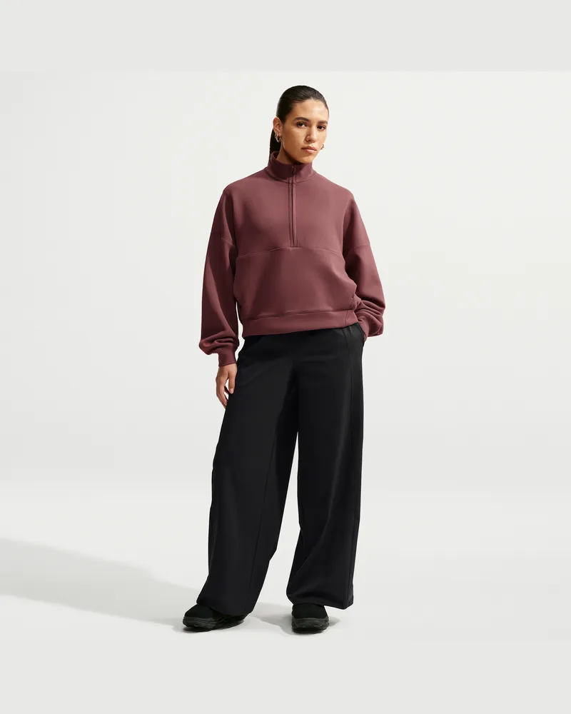 Nike 24.7 PerfectStretch Dri-FIT Hose mit mittelhohem Bund und weitem Bein (Damen) - Schwarz Schwarz