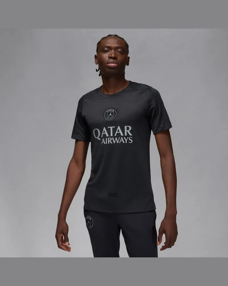 Jordan Paris Saint-Germain Strike Fourth  Dri-FIT Kurzarm-Fußballoberteil (Herren) - Schwarz Schwarz