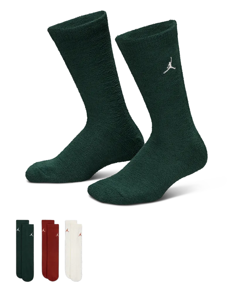Jordan Holiday '25 Gifting Crew-Socken (ältere Kinder, 3 Paar) - Weiß Weiß