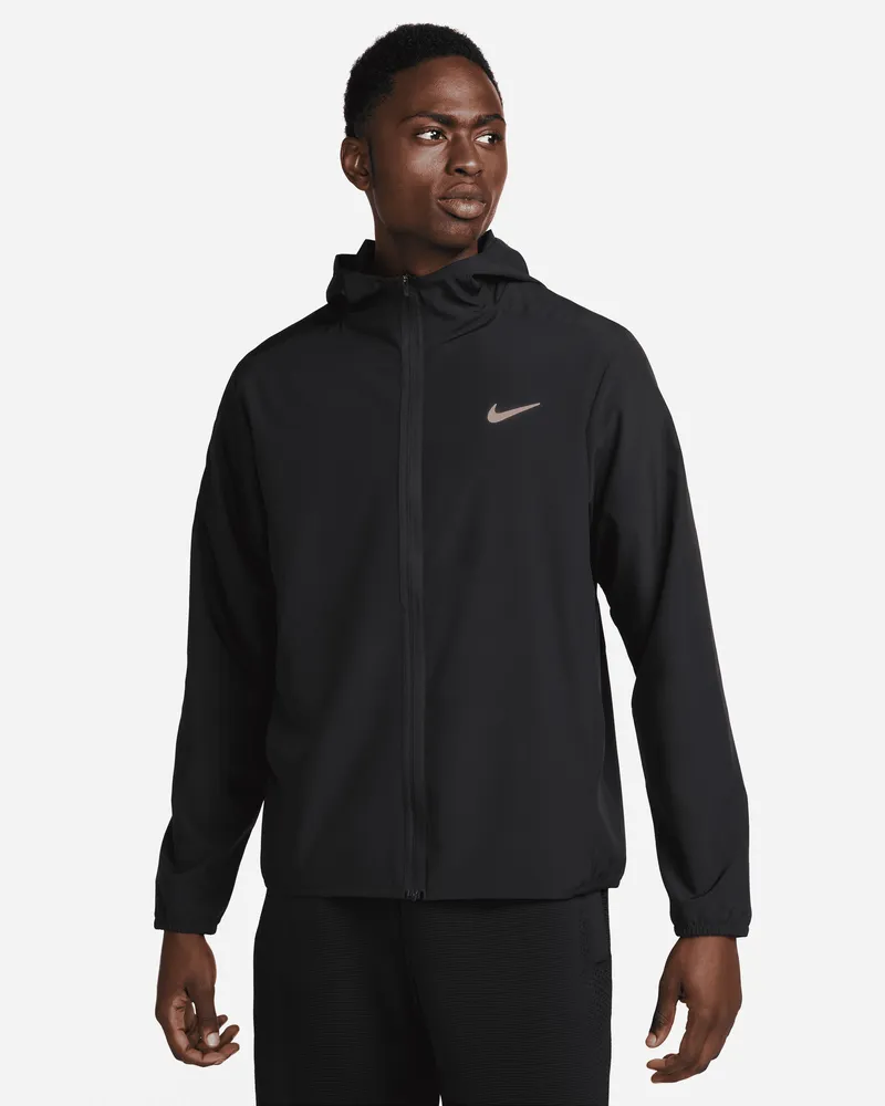 Nike Form vielseitige Dri-FIT Jacke mit Kapuze für Herren - Schwarz Schwarz