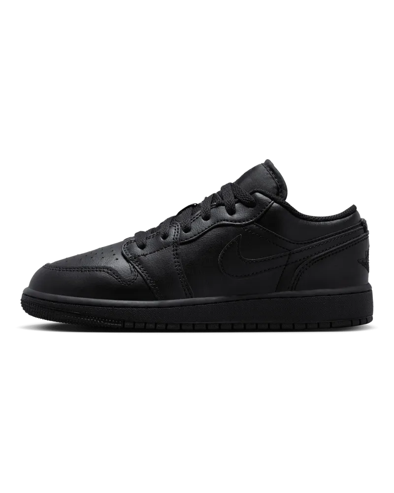 Jordan Air  1 Low Schuh für ältere Kinder - Schwarz Schwarz