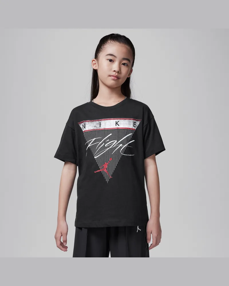 Jordan Flight Jumpman T-Shirt (ältere Kinder) - Schwarz Schwarz