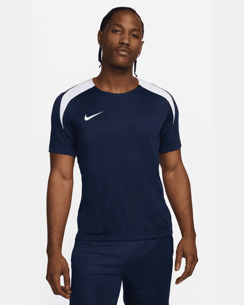 Nike Strike Dri-FIT Kurzarm-Fußballoberteil für Herren - Blau Blau
