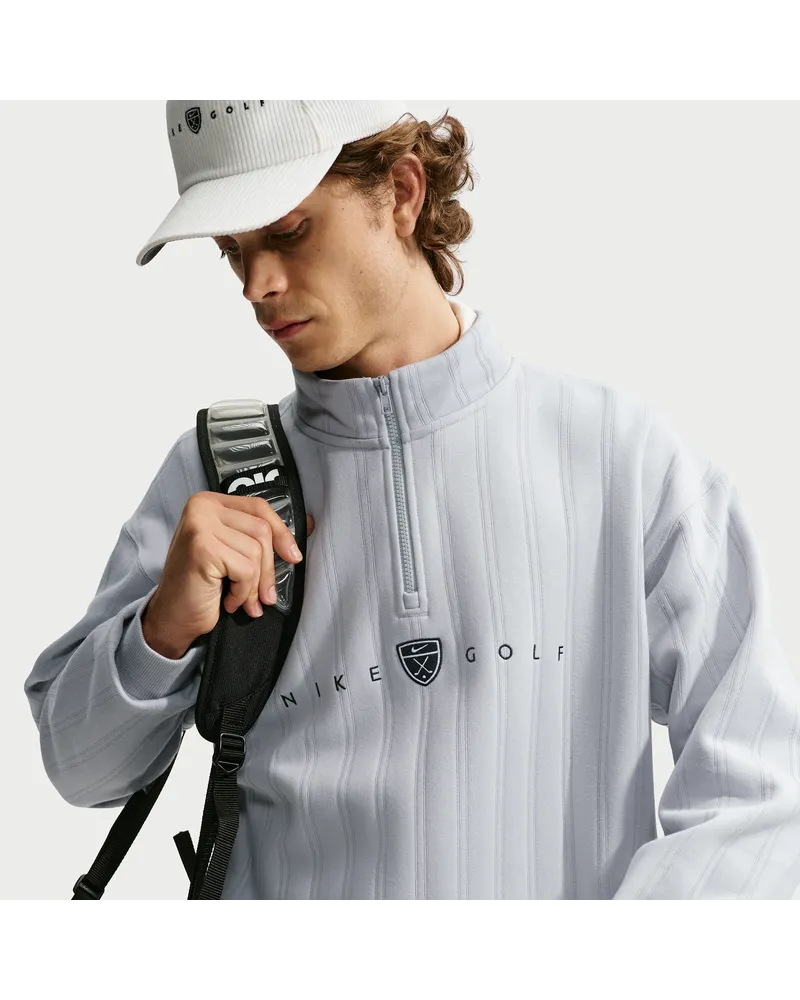 Nike Fairway Fresh Therma-FIT Oversize-Golfoberteil mit Halbreißverschluss für Herren - Grau Grau