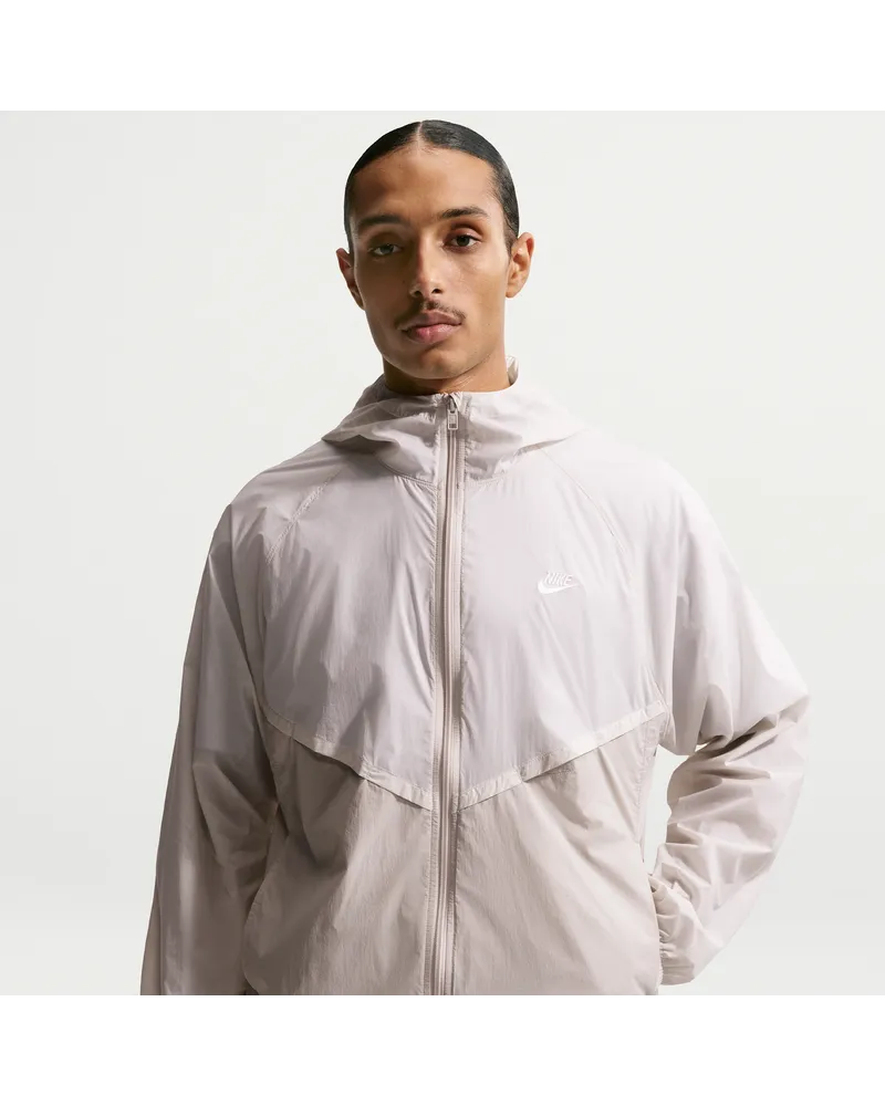 Nike Windrunner ungefütterte UV-Jacke mit durchgehendem Reißverschluss für Herren - Braun Braun