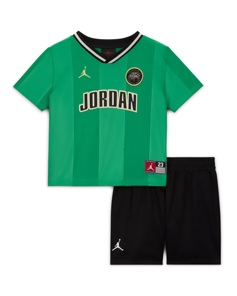Jordan Set aus Sporttrikot und Mesh-Shorts (Kleinkinder) - Schwarz Schwarz