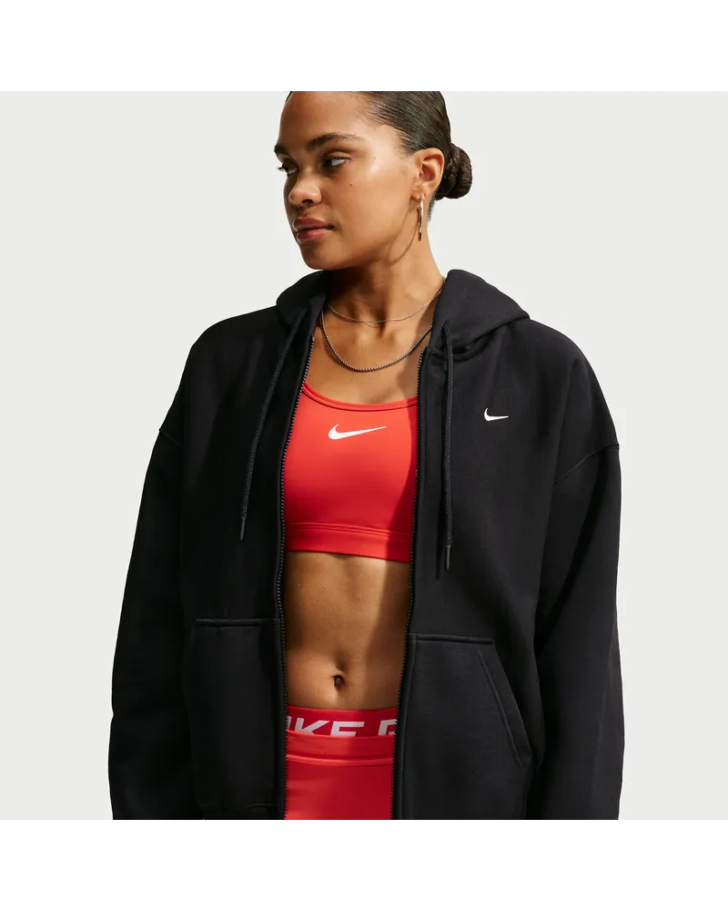 Nike Studio Fleece Heavyweight Oversize-Kapuzenjacke (Damen) - Schwarz Schwarz