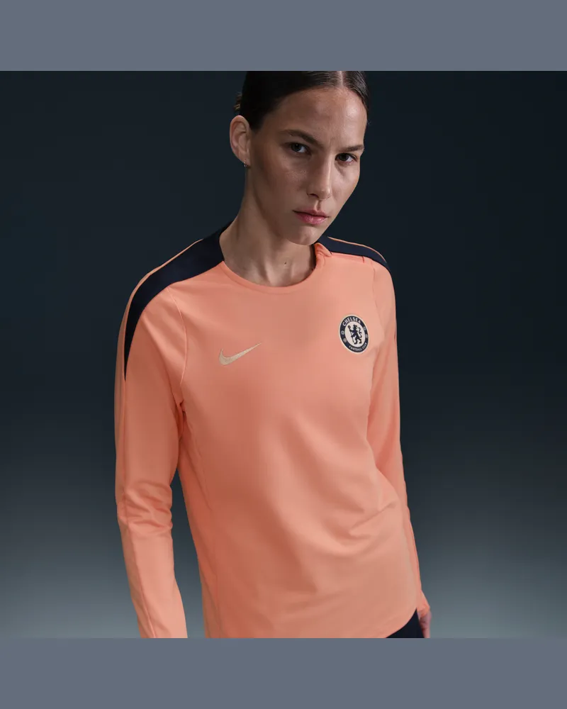 Nike FC Chelsea Strike Special Edition  Dri-FIT-Oberteil mit Rundhalsausschnitt aus Strickmaterial (Damen) - Orange Orange