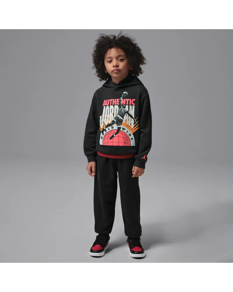 Jordan Brooklyn Fleece AJ6 2-teiliges Pullover-Set (jüngere Kinder) - Schwarz Schwarz