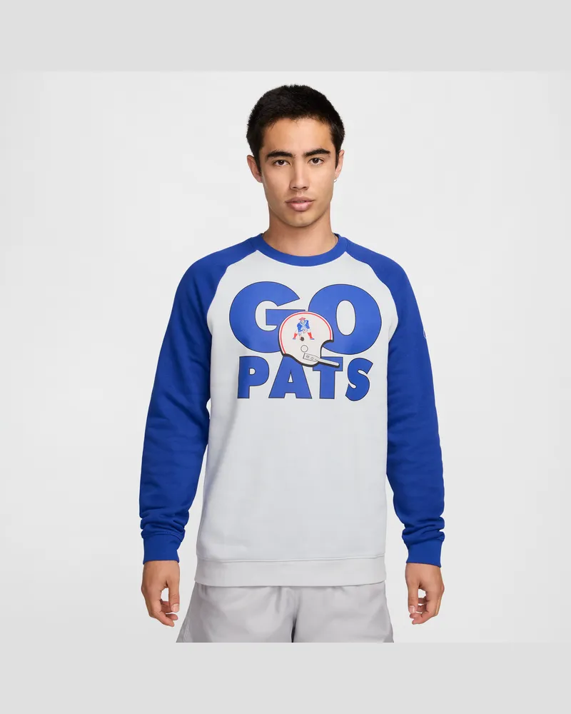Nike Historic Raglan (NFL Patriots) Herren-Sweatshirt - Grau Grau