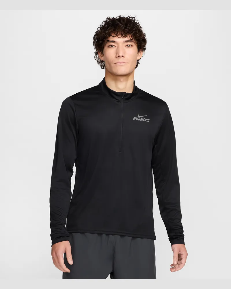Nike Pacer Flash Dri-FIT-Laufoberteil mit Halbreißverschluss (Herren) - Schwarz Schwarz