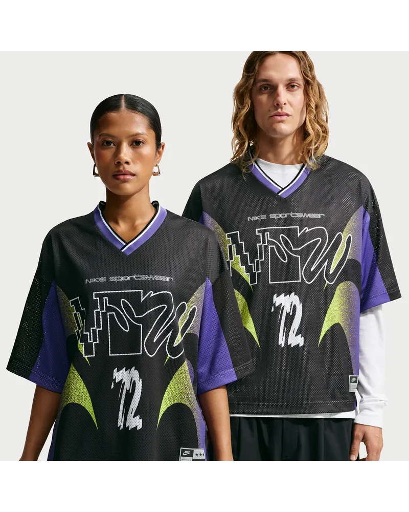 Nike Mesh-T-Shirt - Schwarz Schwarz