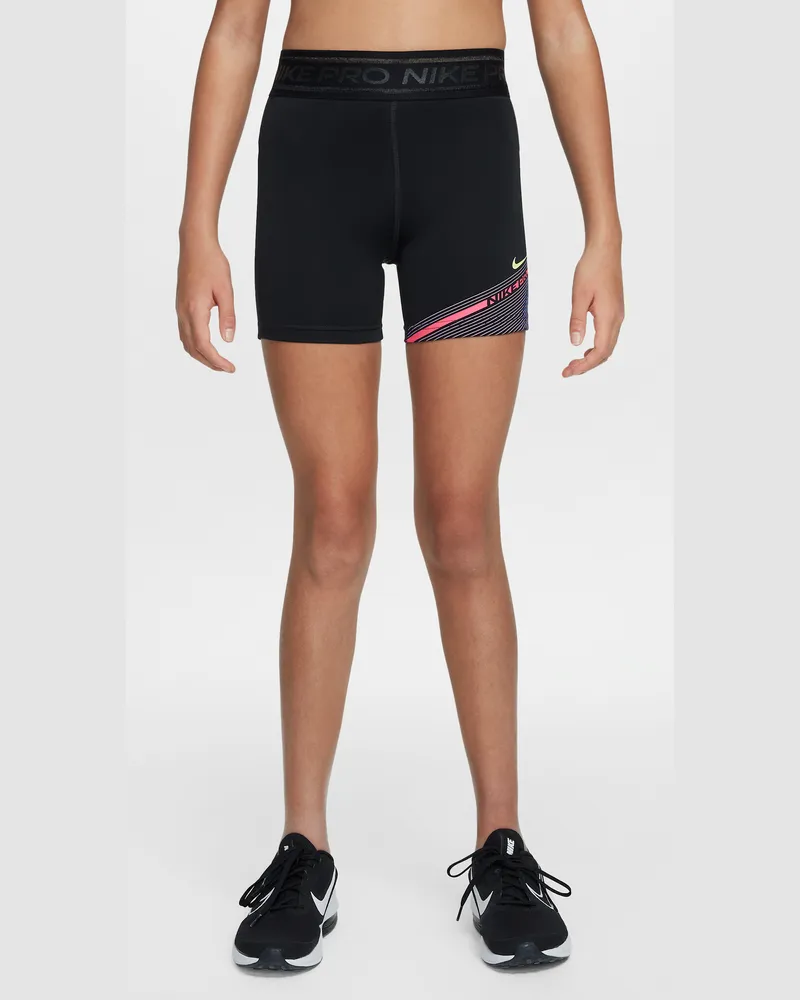Nike Pro Dri-FIT Shorts (ca. 8 cm) (Mädchen) - Schwarz Schwarz