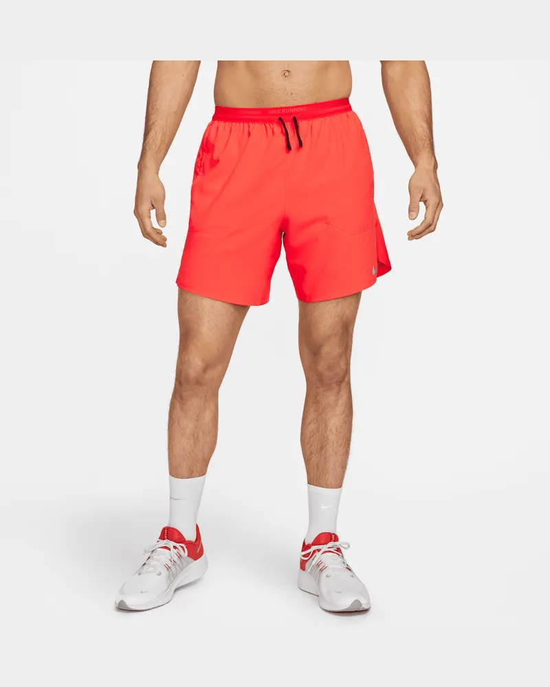 Nike Stride Dri-FIT-Laufshorts mit Futter für Herren (ca. 18 cm) - Rot Rot