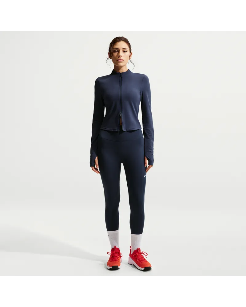 Nike One 7/8-Leggings mit hohem Bund (Damen) - Blau Blau