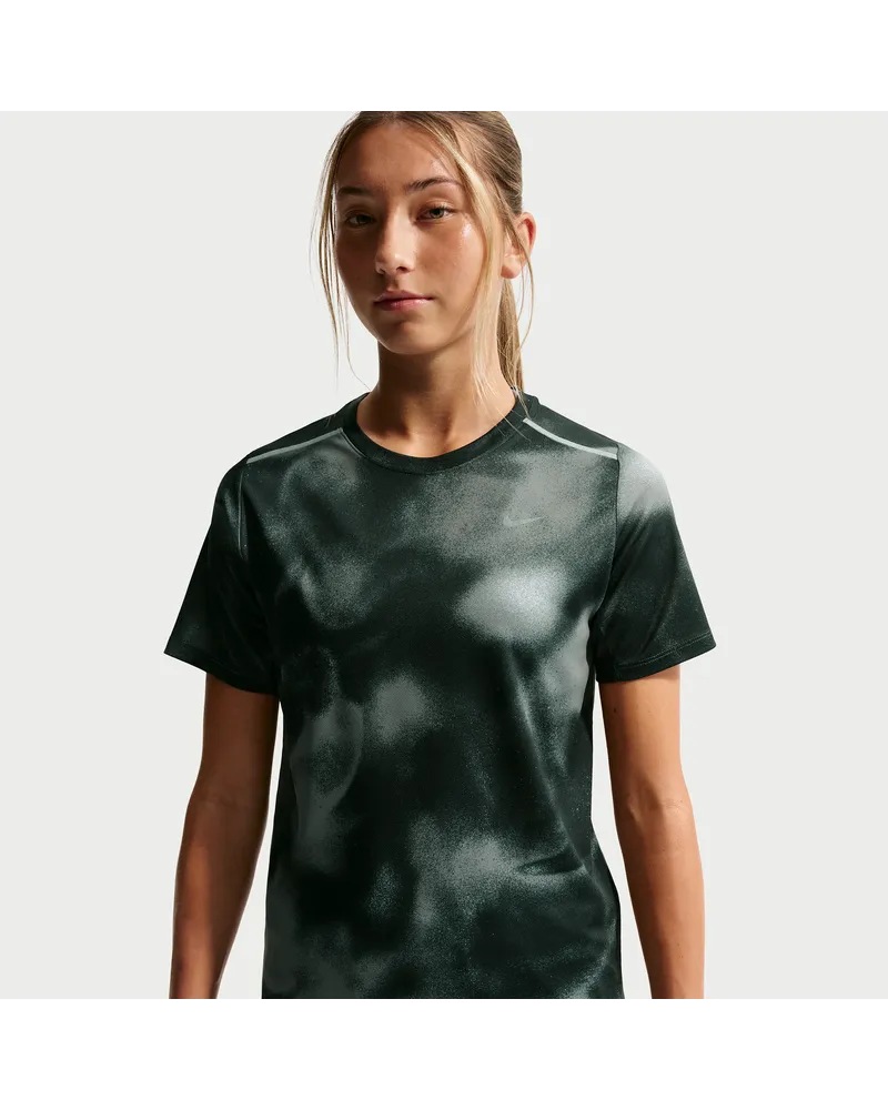 Nike Miler Dri-FIT Kurzarm-Laufoberteil (Kinder) - Schwarz Schwarz