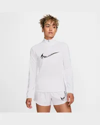 Nike Swoosh Dri-FIT-Midlayer-Laufoberteil mit Viertelreißverschluss (Damen) - Weiß Weiß