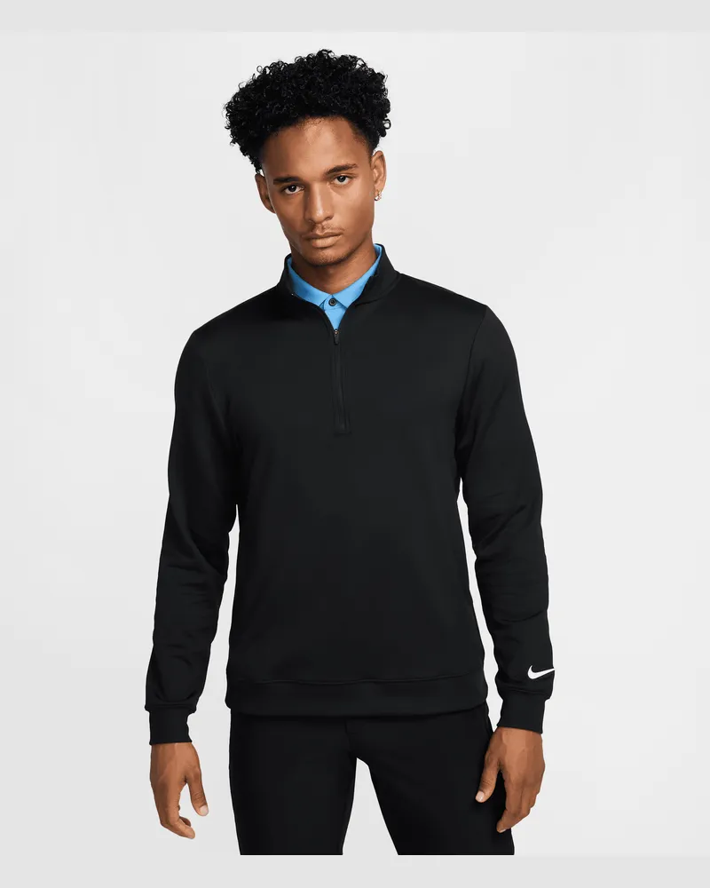 Nike Tour Golfoberteil mit Halbreißverschluss (Herren) - Schwarz Schwarz