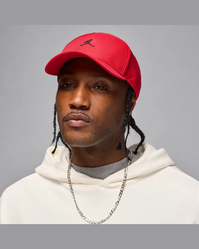Jordan Rise strukturierte Cap mit Jumpman aus Metall - Rot Rot