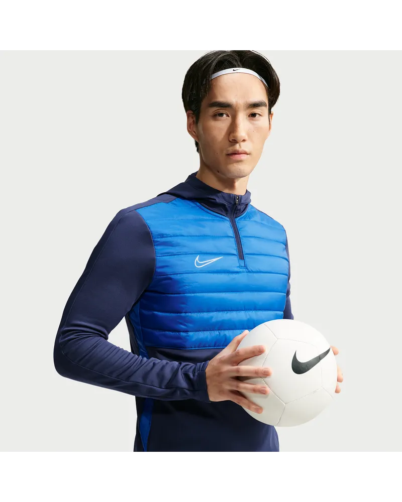 Nike Academy Winter Warrior Therma-FIT Drill-Fußballoberteil (Herren) - Blau Blau