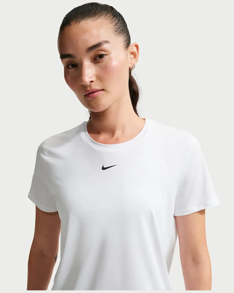 Nike One Classic Dri-FIT Kurzarm-Oberteil für Damen - Weiß Weiß