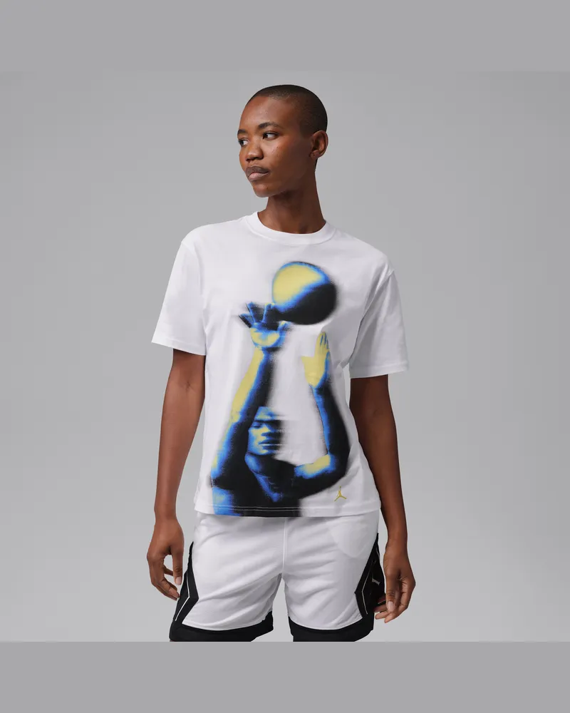 Jordan Sport Dri-FIT T-Shirt mit Grafik (Damen) - Weiß Weiß