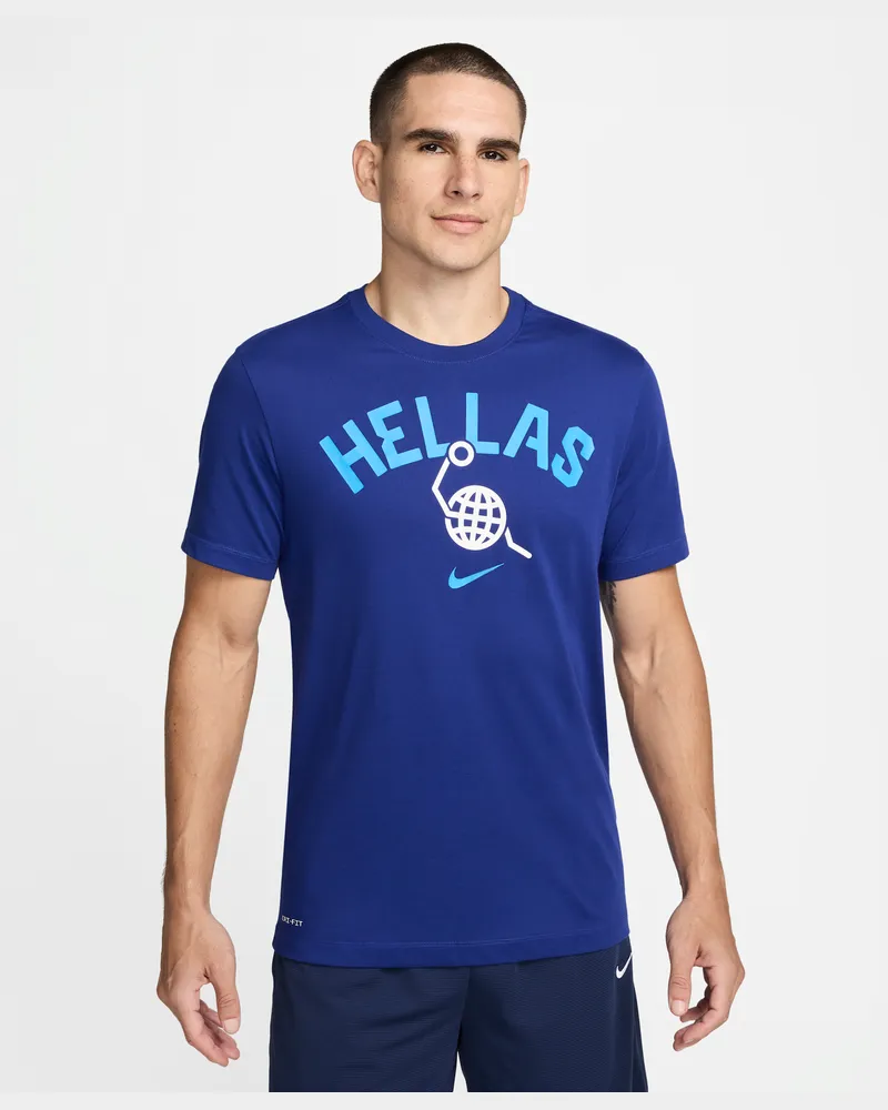 Nike Griechenland  Basketball-T-Shirt für Herren - Blau Blau