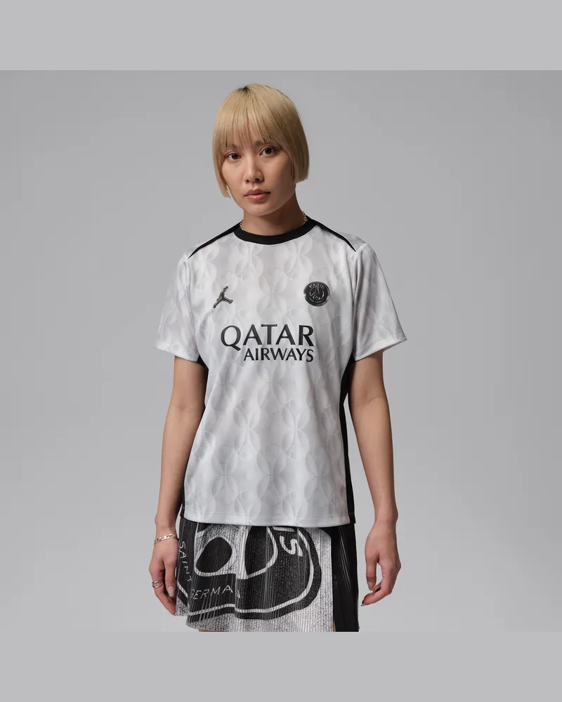 Jordan Paris Saint-Germain Academy Pro Night Edition  Dri-FIT Pre-Match Kurzarm-Fußballoberteil (Damen) - Grau Grau