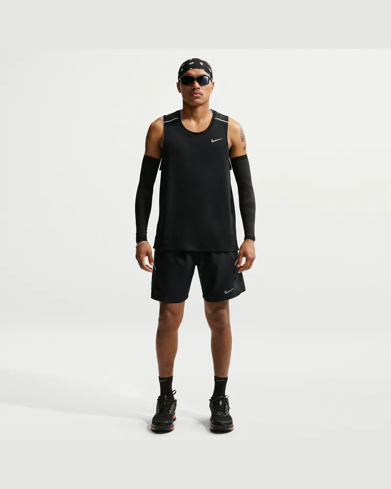 Nike Miler Dri-FIT Laufshorts mit Futter (ca. 18 cm) (Herren) - Schwarz Schwarz