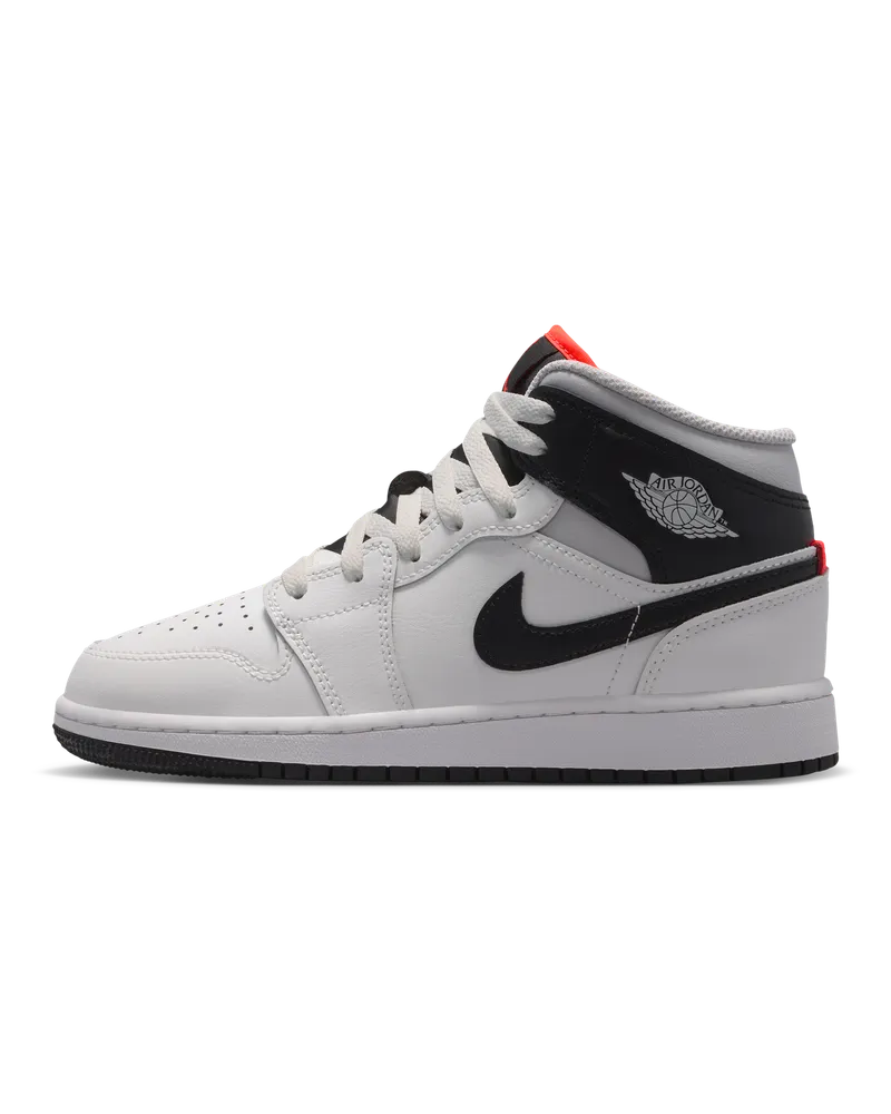 Jordan Air  1 Mid Schuh für ältere Kinder - Weiß Weiß