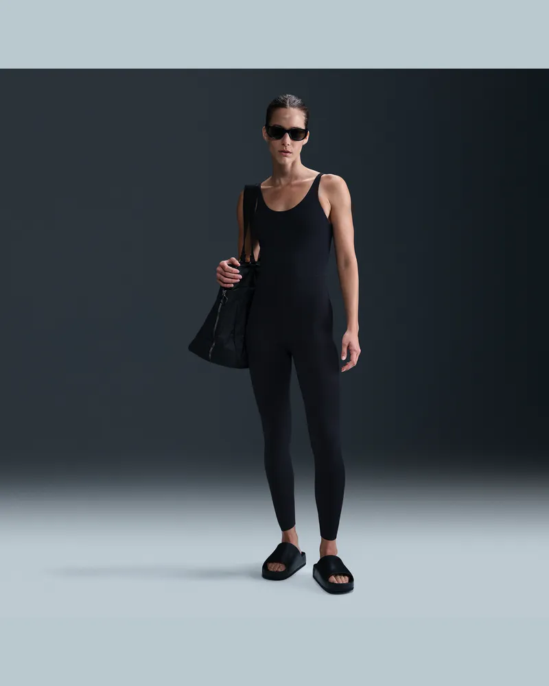Nike Zenvy Dri-FIT-Bodysuit (7/8) (Damen) - Schwarz Schwarz