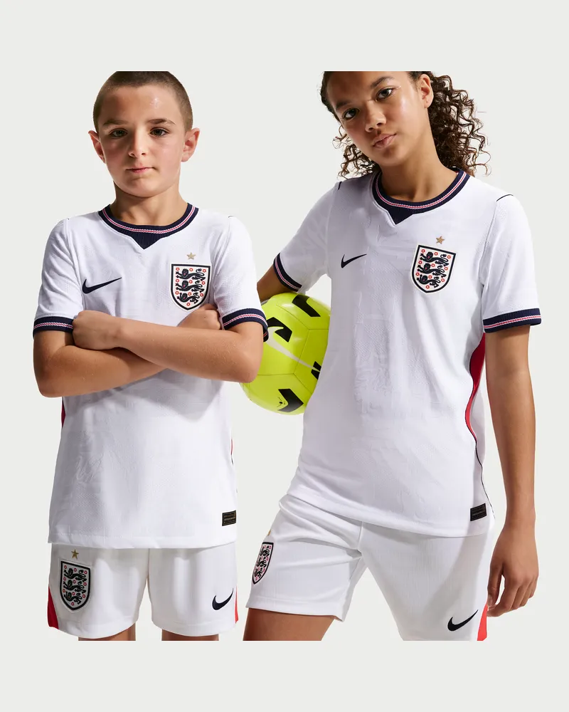 Nike Englische Nationalmannschaft 2026  Aero-FIT Match-Heimtrikot (ältere Kinder) - Weiß Weiß