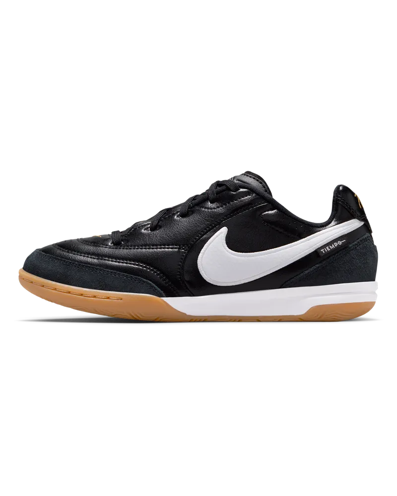 Nike Jr. Tiempo Streetgato Indoor/Court Low-Top-Fußballschuh (ältere Kinder) - Schwarz Schwarz