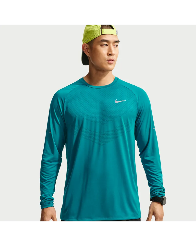 Nike Stride Dri-FIT ADV Lauf-Longsleeve (Herren) - Blau Blau