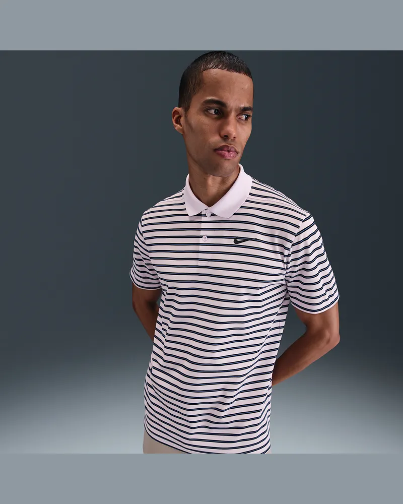 Nike Dri-FIT Victory gestreiftes Golf-Poloshirt für Herren - Lila Lila