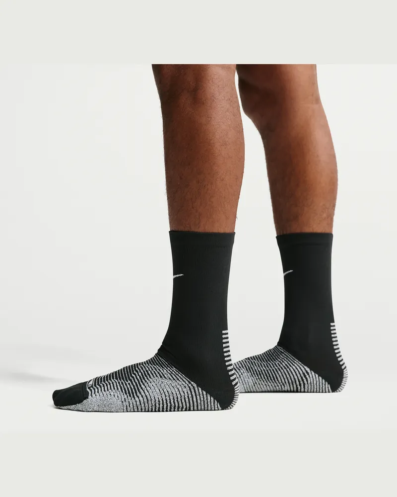 Nike Grip Vapor Strike Fußball-Crew-Socken - Schwarz Schwarz