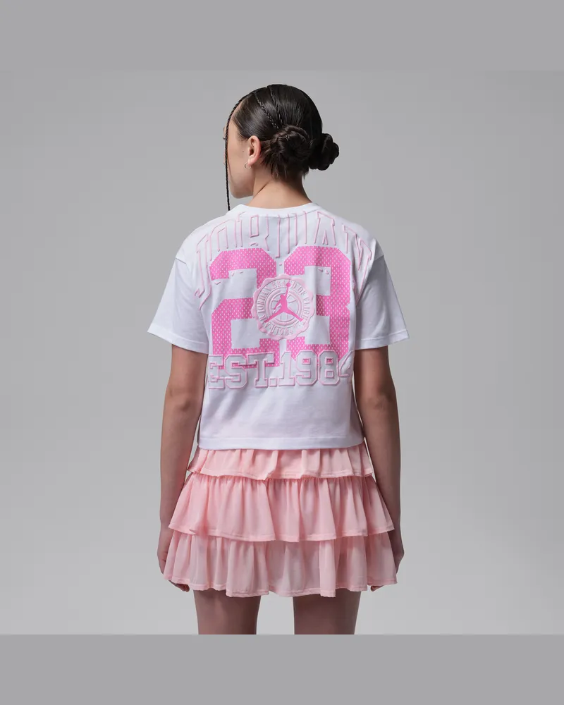 Jordan Secret Garden Collegiate T-Shirt (ältere Kinder) - Weiß Weiß