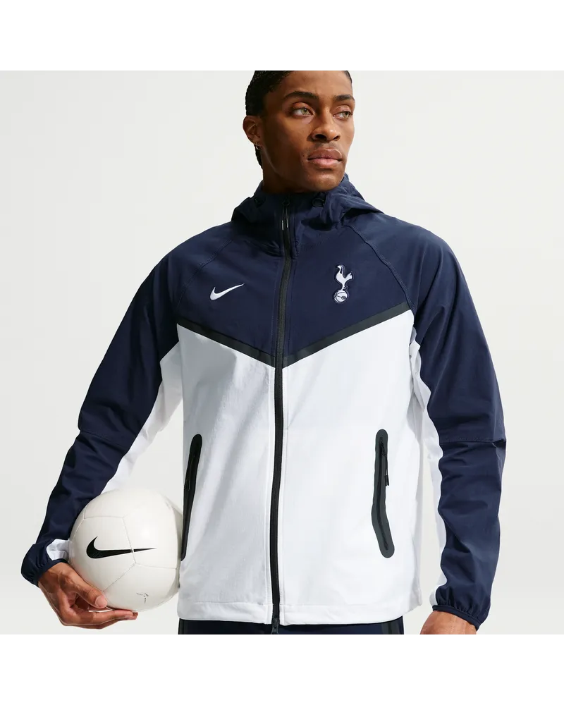 Nike Tottenham Hotspur Tech Windrunner  Fußballjacke aus Webmaterial mit durchgehendem Reißverschluss (Herren) - Weiß Weiß