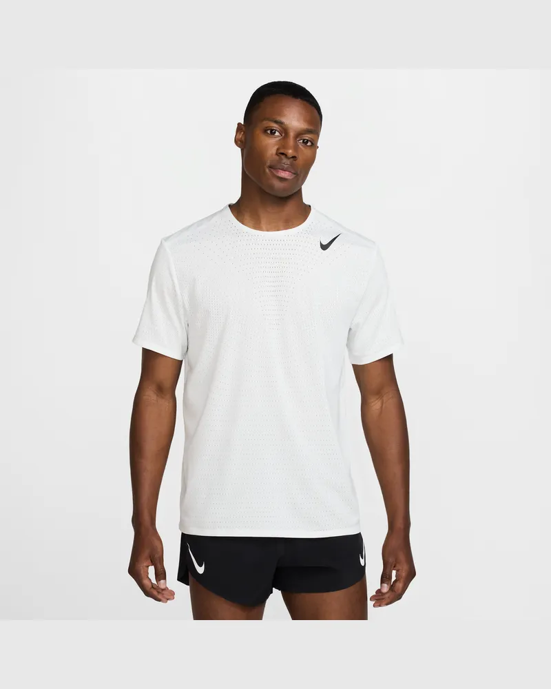 Nike AeroSwift Dri-FIT ADV Kurzarm-Laufoberteil (Herren) - Weiß Weiß