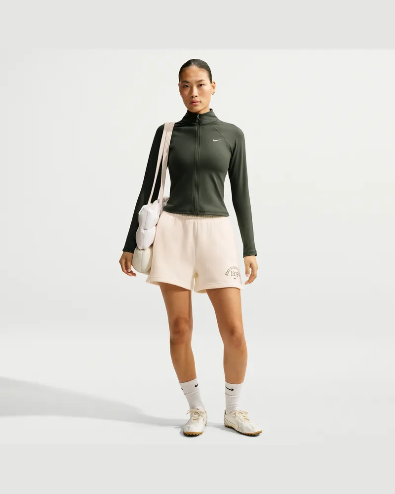 Nike Studio Fleece-Shorts aus mittelschwerem Material (Damen) - Braun Braun