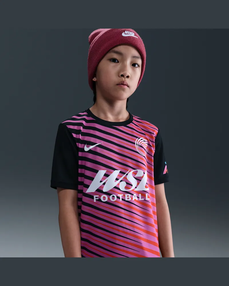 Nike WSL  Pre-Match-Fußballoberteil (ältere Kinder) - Schwarz Schwarz