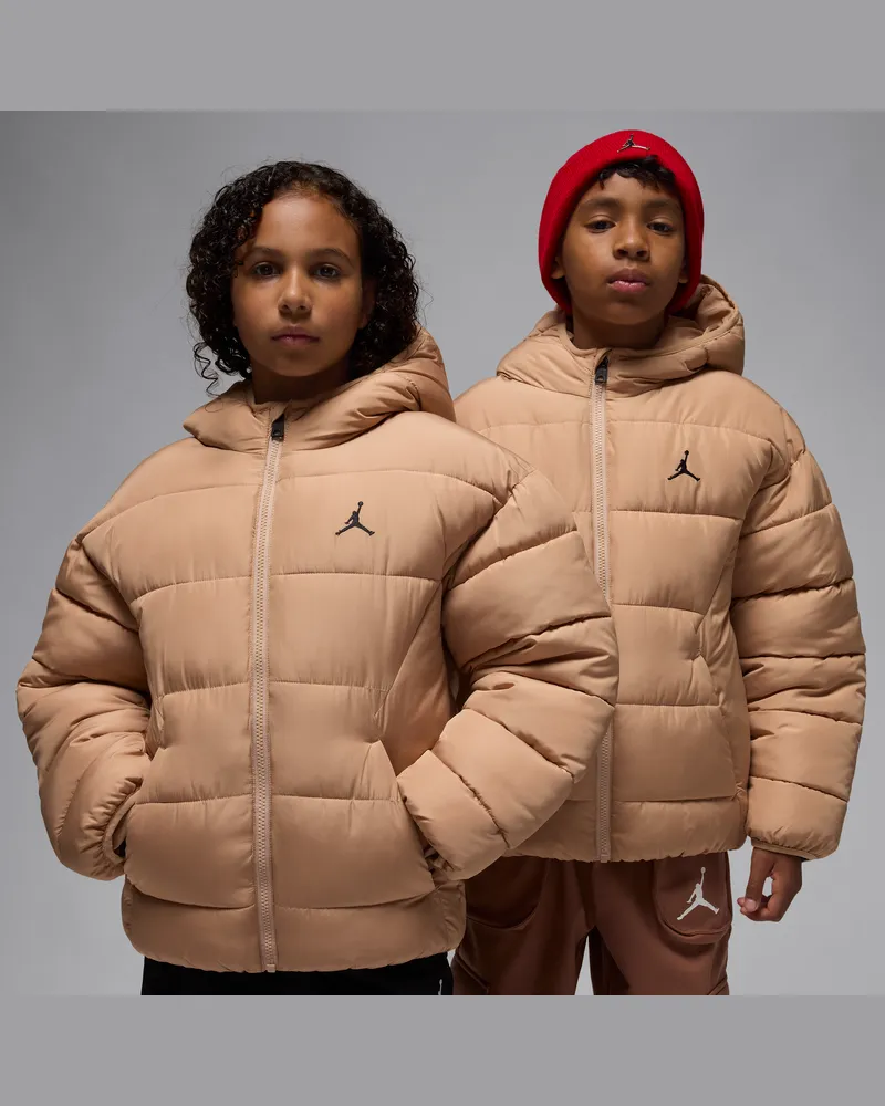 Jordan Brooklyn Puffer-Jacke (ältere Kinder) - Braun Braun